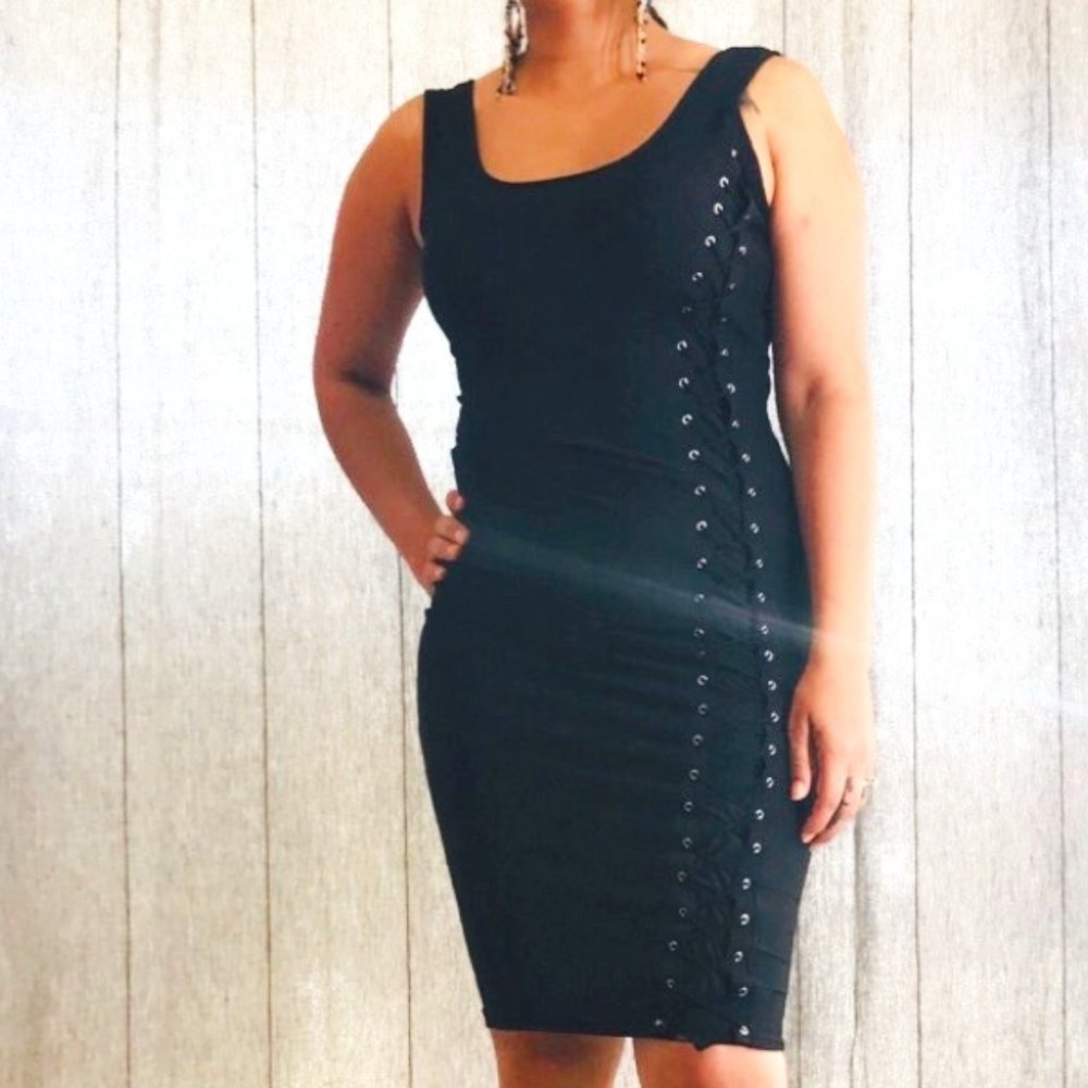 Black Dress with Side Lace